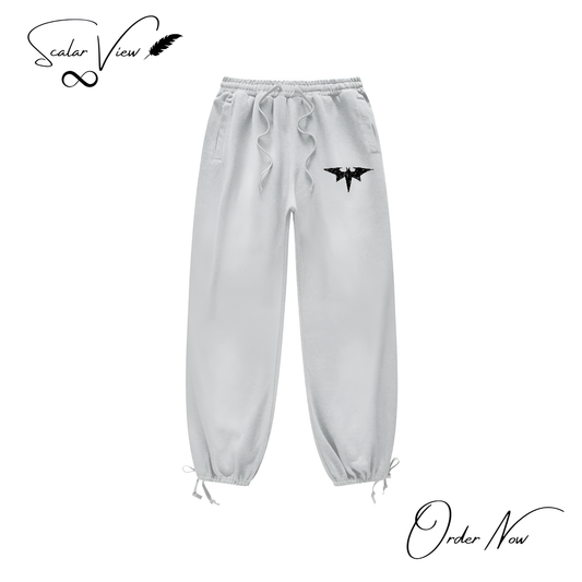 Premium Fabric Phantom Wing Joggers – White