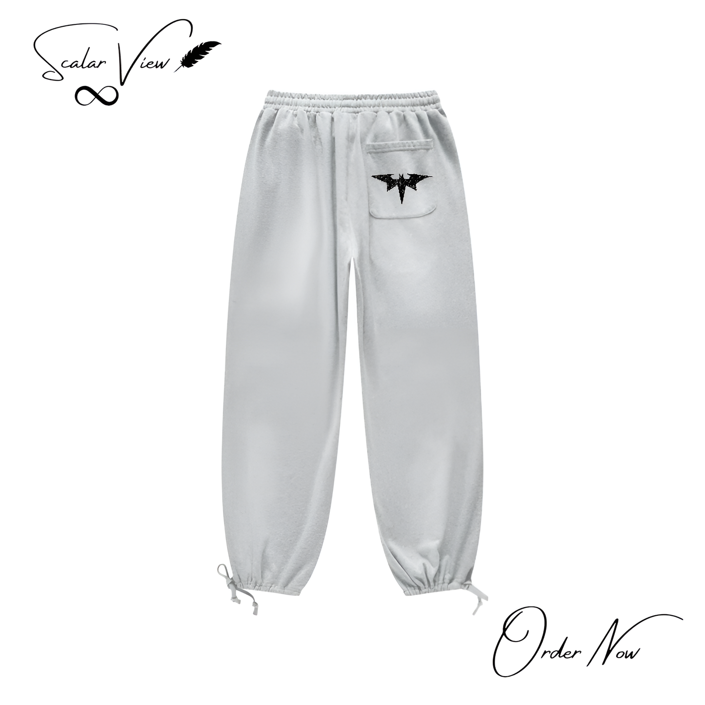 Premium Fabric Phantom Wing Joggers – White
